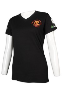T987 Design Women's Short Sleeve T-Shirt V-neck Dragon Boat Team T-shirt Manufacturer